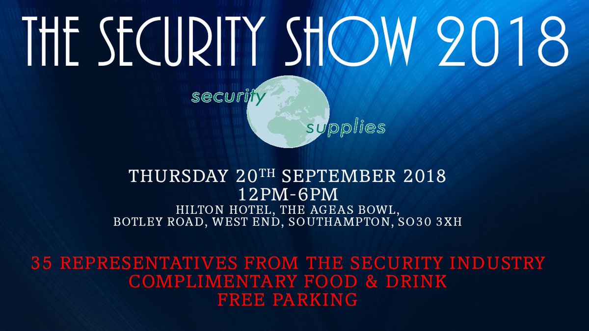 Looking forward to exhibiting at the 2018 Security Show, put on by our Distribution Partner, Security Supplies. Come and say hello and see our latest Access Control product lines.