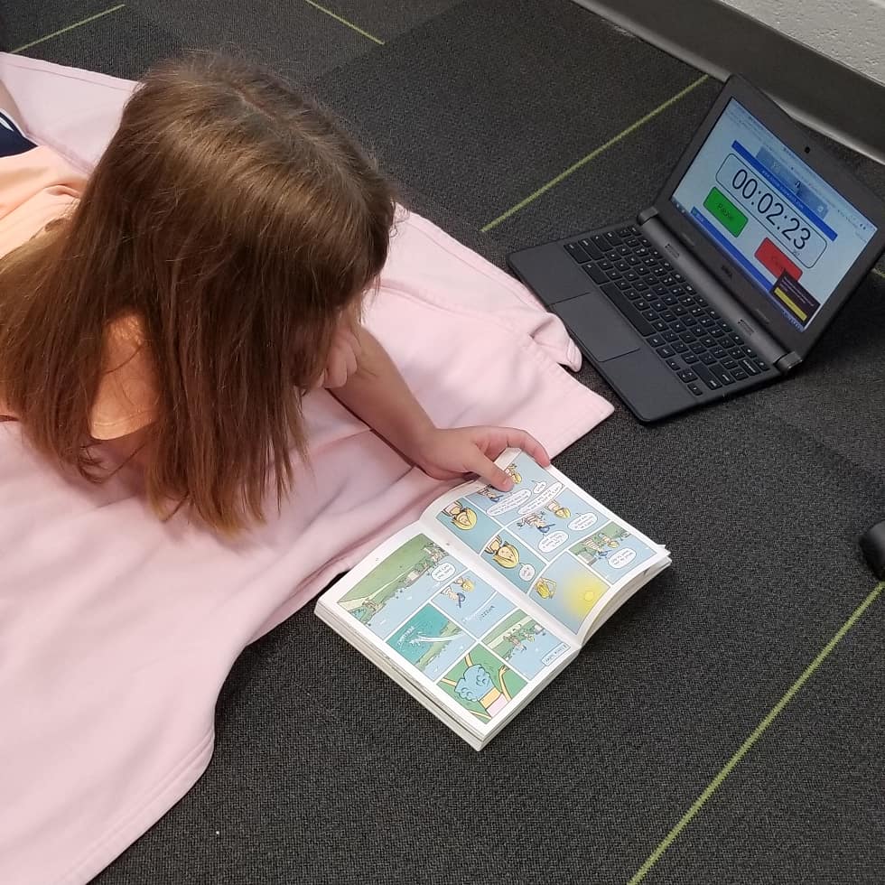 MrsReadeMES's tweet photo. Today we timed our "real reading" to work on building stamina! @MapleWarriors https://t.co/exAKozrkhx
