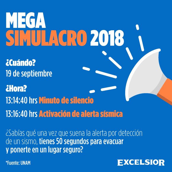 Excelsior's tweet photo. Lo que tienes que saber sobre el simulacro del 19 de septiembre lo encuentras aquí 👉 https://t.co/IiWP9jOyJQ

Comparte esta información. https://t.co/Kac1j1nU4G