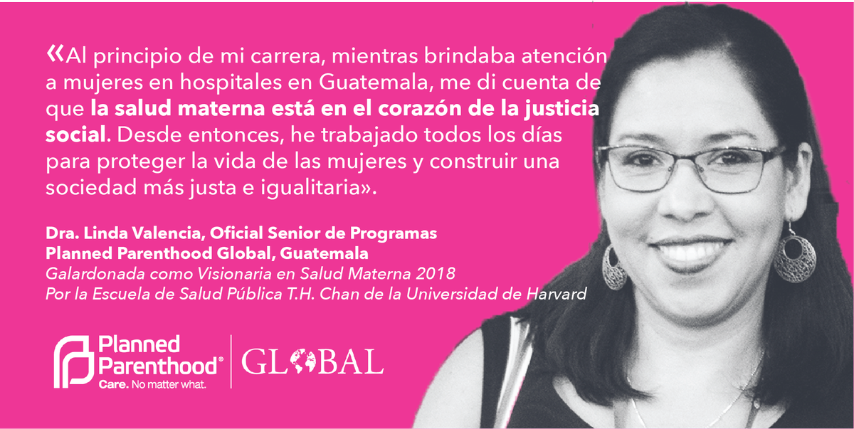 ppglobe's tweet photo. En @ppglobe estamos muy orgullosas de que nuestra colega, la Dra. Linda Valencia, ha sido reconocida como Visionaria en Salud Materna @MHTF @HarvardChanSPH por su incansable trabajo a favor de la salud de las mujeres y niñas en #Guatemala. ¡Felicidades Linda! 🎉🎈🎊 #MHTF10 https://t.co/HcFYEXbytg
