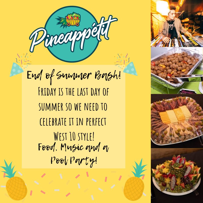 West10Tally's tweet photo. Join us on Friday to celebrate the end of Summer! Food will be catered from Pineappetit and DJ Chino will dropping the beats. #west10 #apartmenttherapy #tallahassee #fsu #tcc #famu #tallahasseeapartments #wecare #weloveourresidents #therealestWest10 https://t.co/NWDkzIES3C
