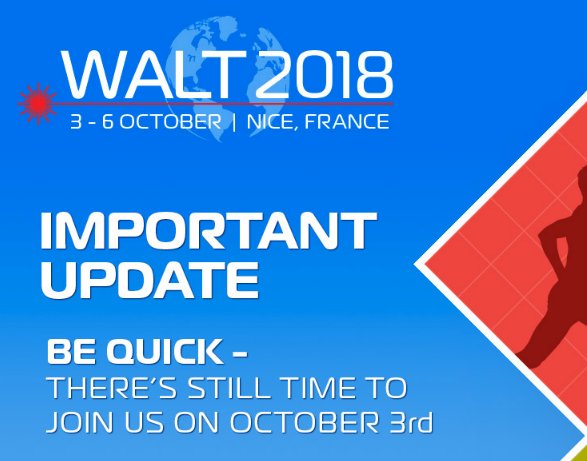 Important Information - there's still time to join WALT on October 3rd.
mailchi.mp/f98d09e24511/w…