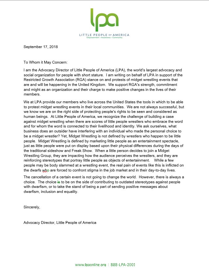 Delighted to have the full support of the fantastic <a href="/LPANational/">Little People of America</a> for our campaign!

We are not doing anything new.

And we are not doing it alone.

Thank you so much to all our supporters.