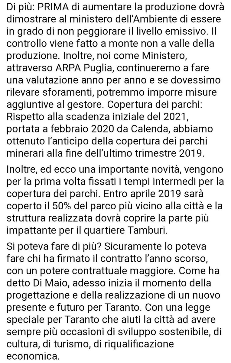 Bravo @SergioCosta_min a mettere al centro dell'#ILVA la tragedia #ambiente. Ora aprire un grande #debatpublique a Taranto per discutere in trasparenza e con dati certificati PianoAmbientale e decarbonizzazione. #vita e #salute prima di tutto. E cancellare la vergognosa #impunita