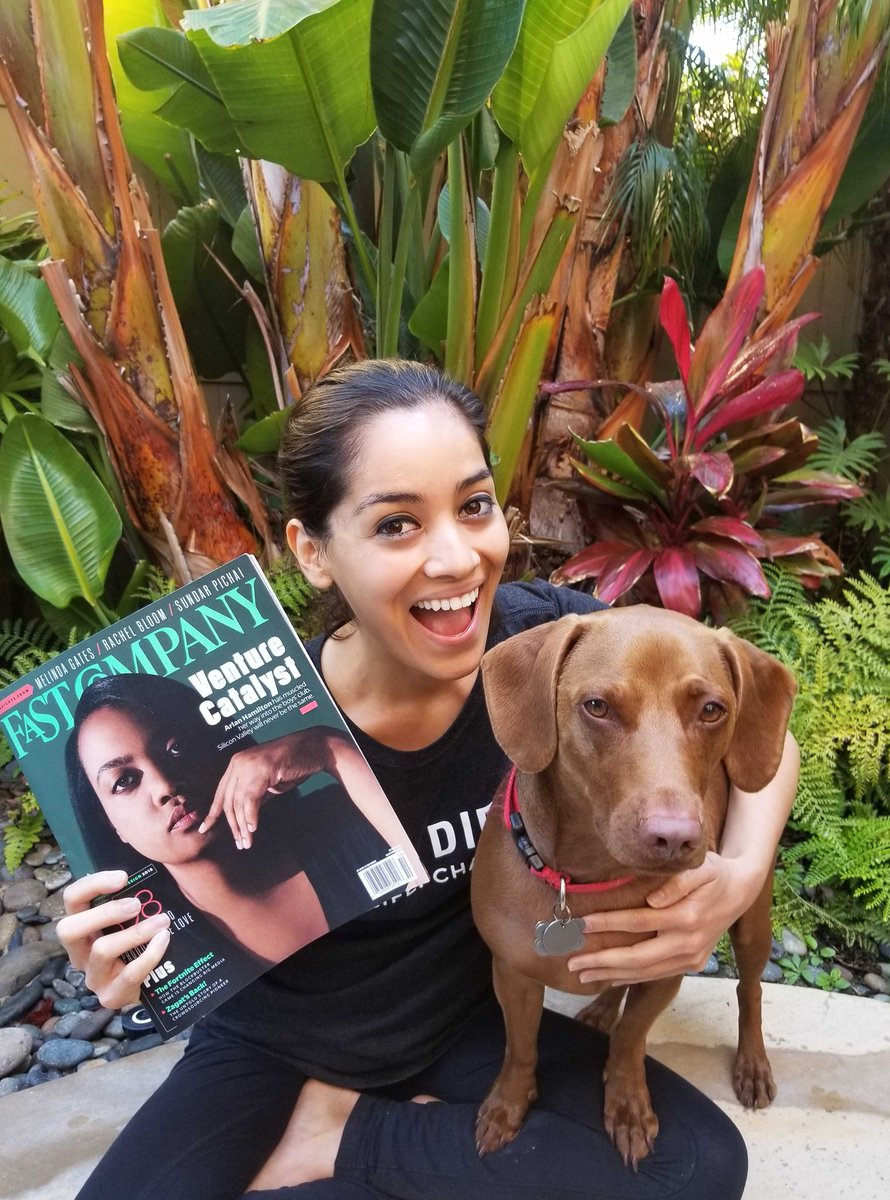 Can't believe the weekend is over. Had a lot of fun repping <a href="/Backstage_Cap/">Backstage Capital</a> at the @heralabs #heraventuresummit, the private demo day <a href="/DeskHubSD/">DeskHub San Diego</a>, and the investor dinner (w/special guest <a href="/ArlanWasHere/">Arlan 👊🏾</a>!)! 

Also super fun: taking photos w/the latest <a href="/FastCompany/">Fast Company</a> issue + Choco. 🐶