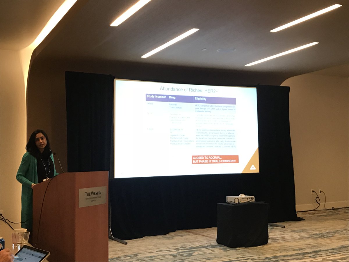VCSpecialists's tweet photo. Dr. Neelima Denduluri, Associate Chair of Breast Cancer Research USOncology speaks on new and soon to open clinical trials for breast cancer. @ndenduluri1 @TheUSONetwork #USORASF18 #Breastcancer #cancertrials #Breastcancertrials https://t.co/tVTvLJiVit