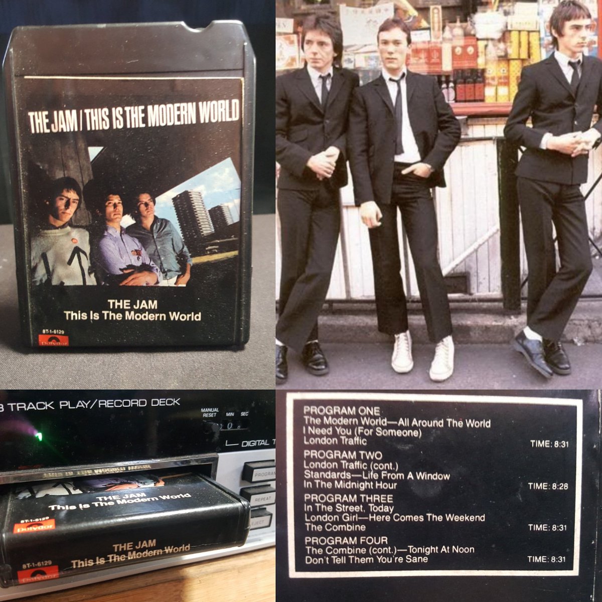 8trackparadise's tweet photo. It's a #ModernWorld #Monday with #TheJam on #8Track Tape.

#thejam8track #thisisthemodernworld #2ndstudioalbum #seventyseven #polydor #paulweller #brucefoxton #rickbuckler #lifefromawindow #standards #londongirl #modmusic #powerpop #punk #rare #8tracktape https://t.co/yIzzBjWZ0d