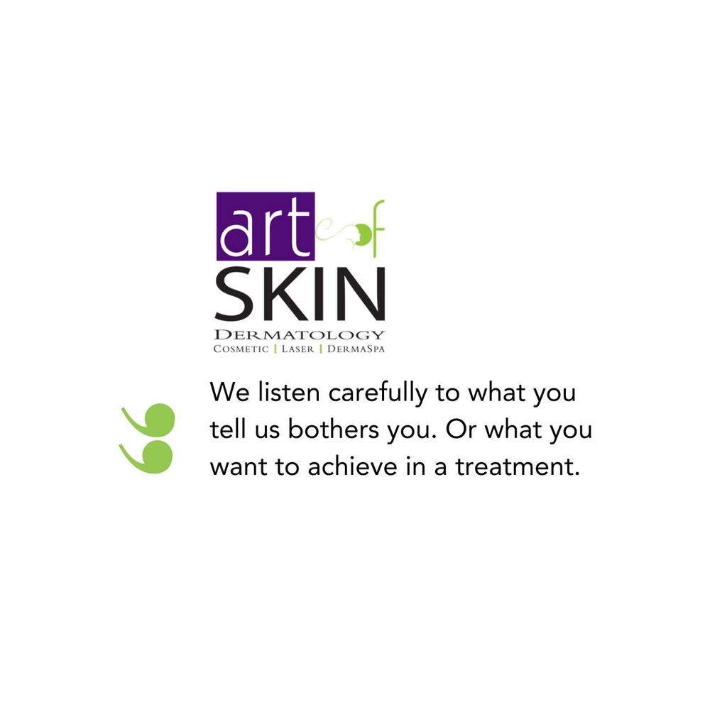 We're all 👂🏼's because your concerns are valid. Tired of looking at your #acne scars? Address those #varicoseveins? Want to look as young as you feel? We're listening so we can provide you with the best solution. #ArtofSKIN #Canmore #antiaging