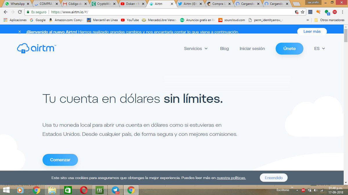 Angarctrader's tweet photo. @theairtm  quisiera saber si el link que se muestra es el autentico de ustedes ya que se me hace drastico su nuevo cambio, ademas no esta presentando bloqueo por que estoy conectado con mi conexion normal. saludos https://t.co/nnKJEpF1Ql