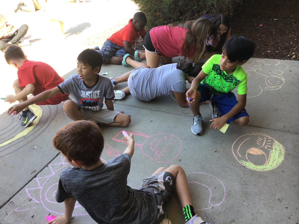 mickschdale's tweet photo. We “Chalked the Walk” ...some artwork and exercise on a beautiful sunnny day! #rtslearns #d56achieves https://t.co/wLunWGdCdy