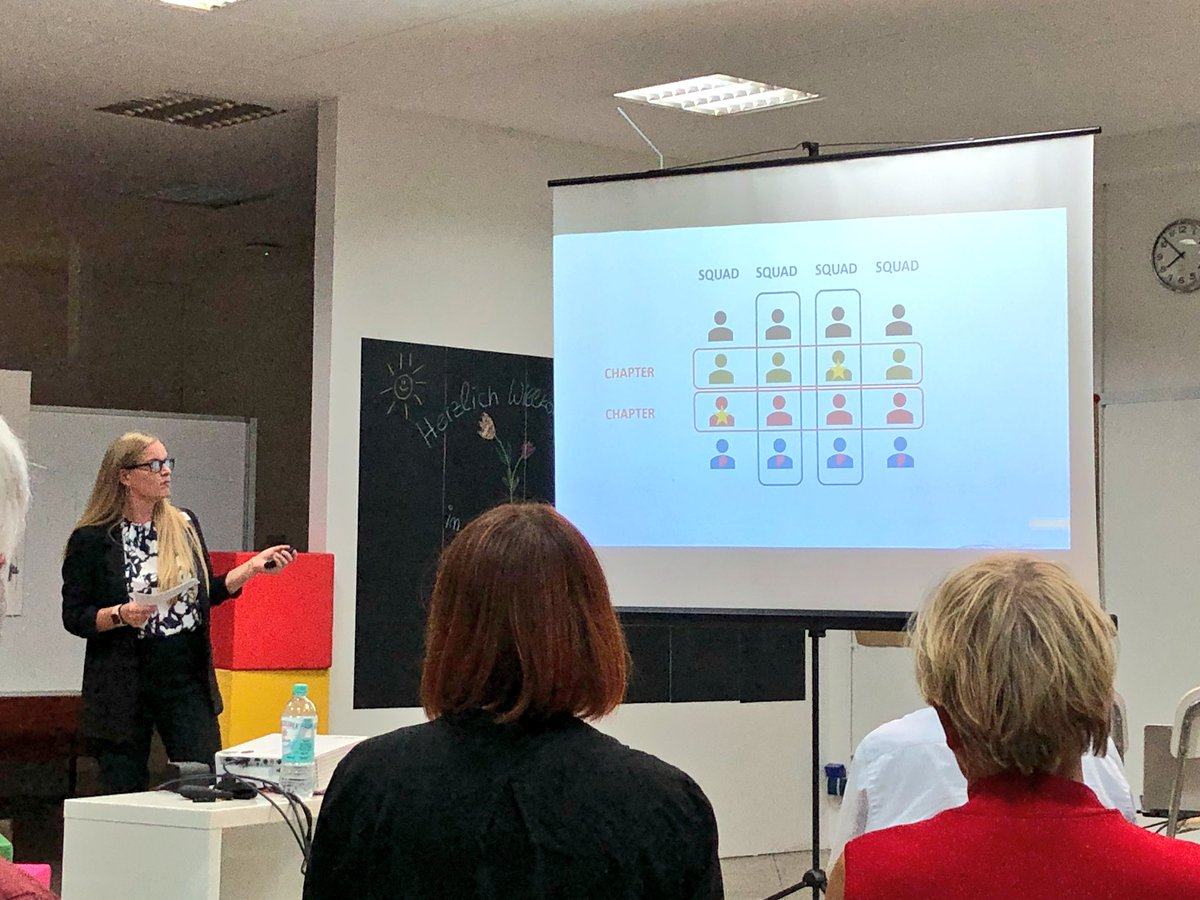 UuMacher's tweet photo. Mit #squads und #chaptern ins #banking der #Zukunft - beim #DIC04 wird diskutiert, wie andere Branchen von @Spotify und Co. lernen, um Kunden bessere Produkte und Services zu bieten. 🏦❤️💃🕺
Wir nennen das übrigens transdisziplinäre Teams und sind überzeugt vom Praxiserfolg 😉 https://t.co/Ymv4dkIZcz