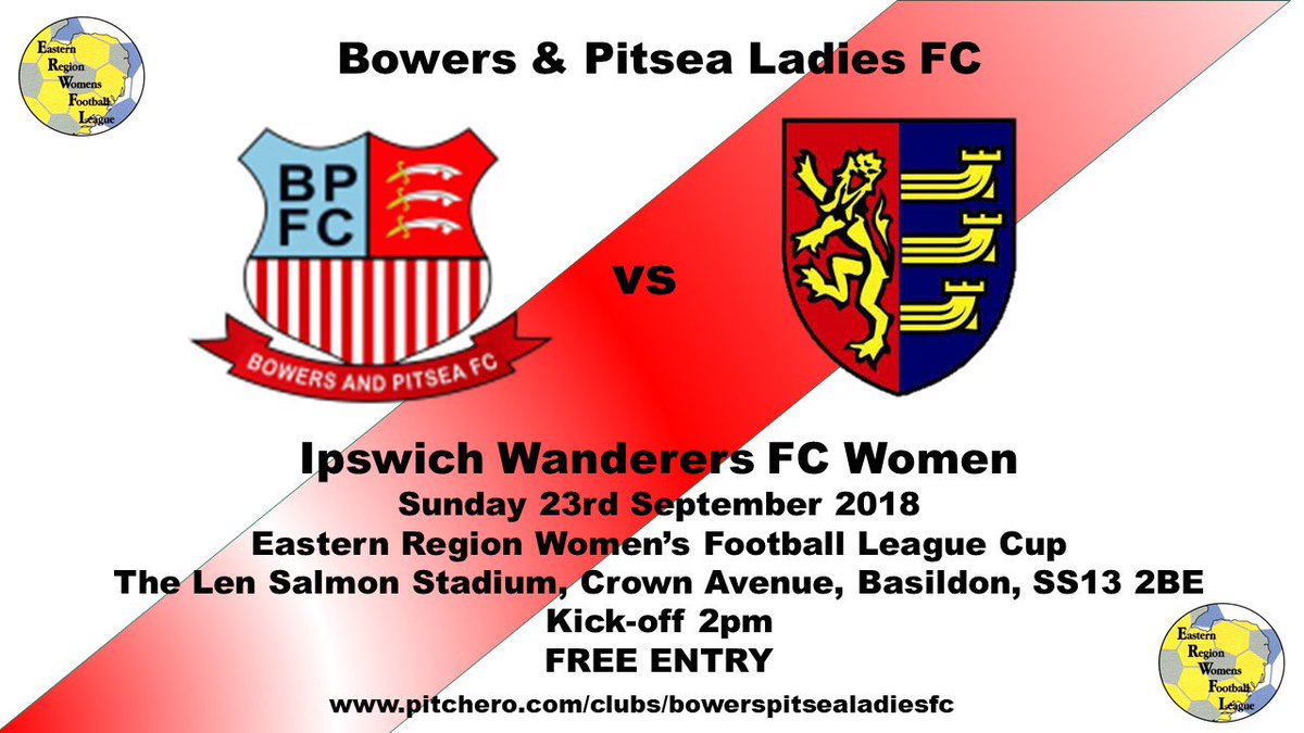 NEXT UP | We cannot wait to get back to action on Sunday at our newly refurbished Len Salmon Stadium home for the first time this season!

We take on <a href="/iwlfc/">IWLFC</a> and it’s FREE entry for all so come along and cheer us on! 

<a href="/ERWFLe/">Eastern Region Women's Football League</a> <a href="/WF_East/">Women's Football East</a> #UpTheBowers 
🔴⚪️