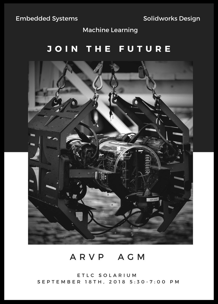 ARVP_Robotics's tweet photo. Come out to our Annual General Meeting tomorrow and see what's in store for the new year! It's recruiting season! https://t.co/HKdZmnco1k