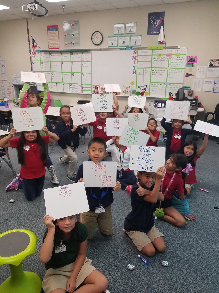 Ms_Smith7117's tweet photo. We have been working so hard on 4-digit subtraction with regrouping! @ReesStars @hemmertime22 @AliefMathK6 #reesmath https://t.co/fs0TwMjtsp