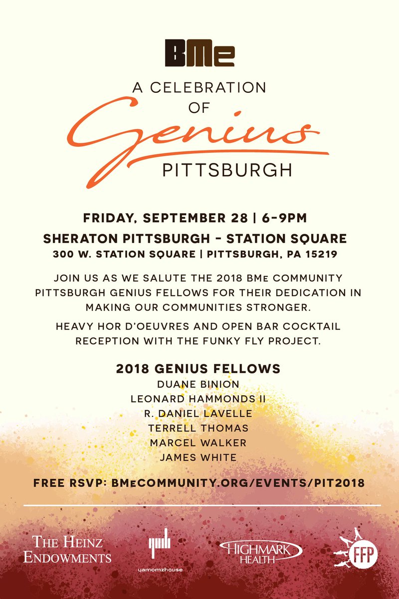 YOU'RE INVITED! 2018 BMe PITTSBURGH COMMUNITY GENIUS AWARDS! - mailchi.mp/14ec749de073/y…