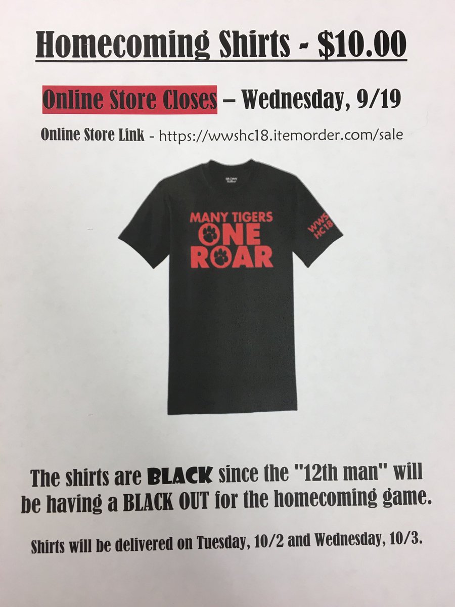 dave_claypool's tweet photo. Homecoming shirt sale ends Wednesday! https://t.co/x9IFKHGTnJ