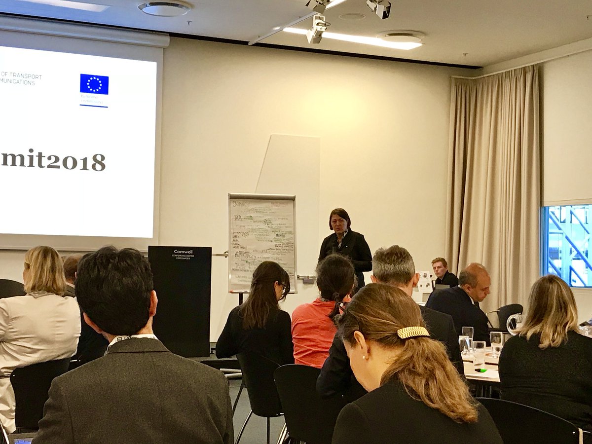 vilkkonen's tweet photo. Conclusions of the #MaaSummit2018 presented by commissioner Bulc: it all relates to data. #dataeconomy #data #transport https://t.co/YW3kvIvPMr