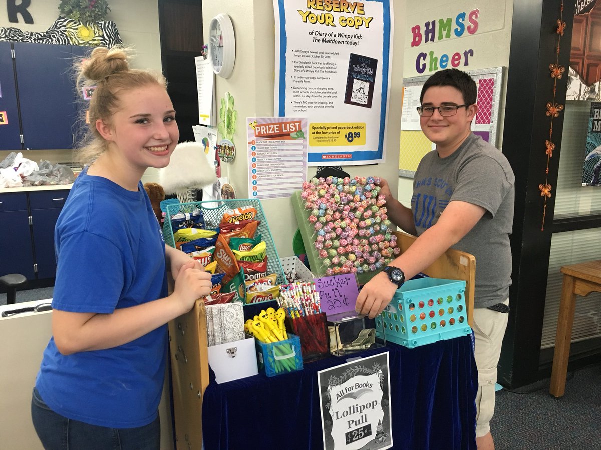 BHMSouthLibrary's tweet photo. Book fair has started!! We’ll be open tonight during Open House. Donating a book to your child’s classroom library has gotten easier. Teachers have already filled a basket with their desired books. Don’t forget about our daily contests. https://t.co/dQNdN9RNnp
