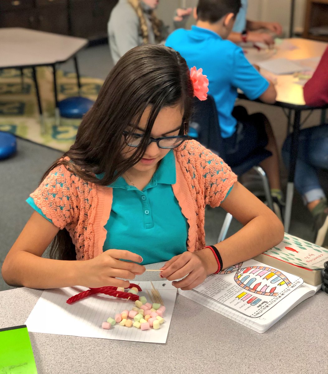 Jescakaye's tweet photo. Nothing beats hands on learning! Today our @GowanGators planned and engineered their own edible DNA. They then used a self-selected app (Sketches School, Pic Collage, Photo Mark-Up) to explain their thinking. So cool to see each Ss learning in their own way! #WhyCrane #Edtech https://t.co/mmgTpBiHl2