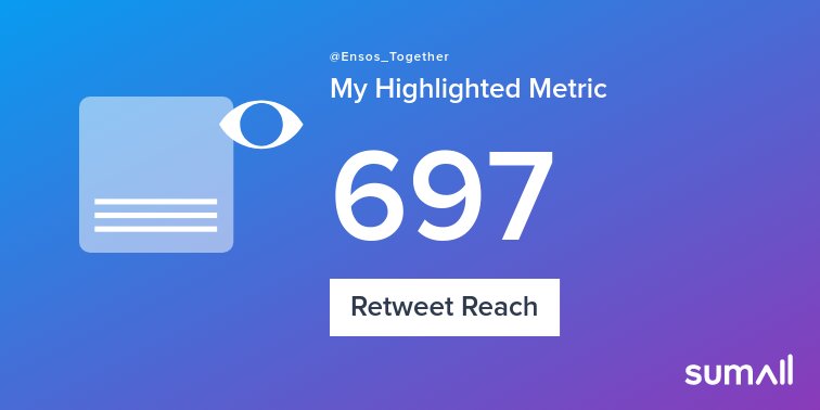 Ensos_Together's tweet photo. My week on Twitter 🎉: 3 Likes, 1 Retweet, 697 Retweet Reach, 2 New Followers. See yours with https://t.co/5JbjemCbvy https://t.co/GghSTyRmmf