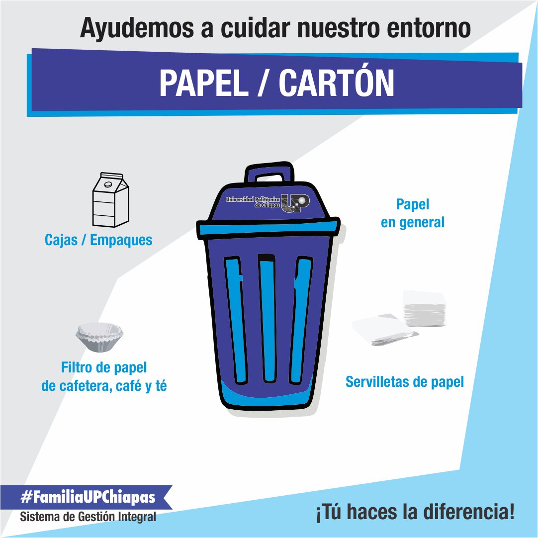 PolitecnicaChis's tweet photo. #Tips ▶️#Depositemos la #basura en el contenedor que le corresponde. #Procuremos nuestro #medio #ambiente #SGI  #FamiliaUPChiapas https://t.co/HvSUsCbWJd