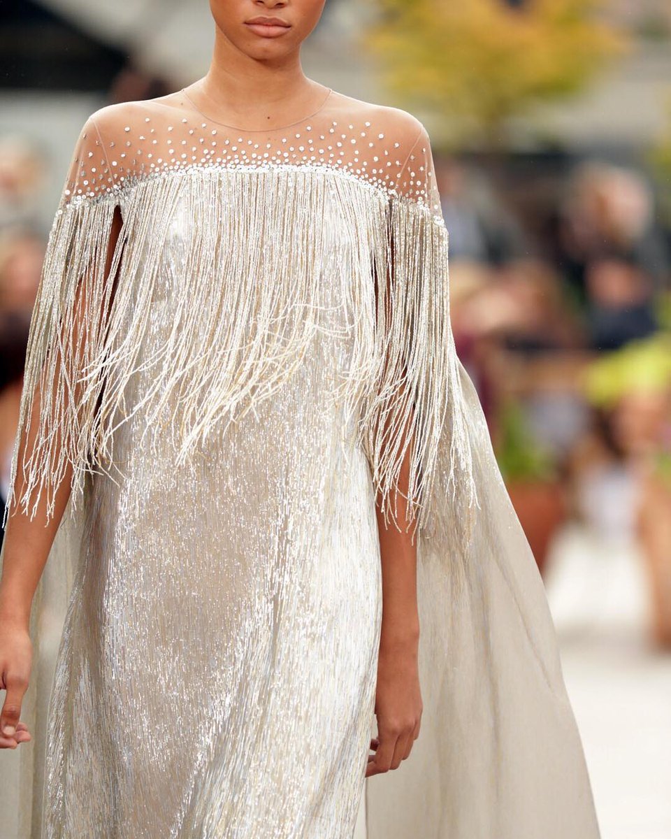 oscar de la renta fringe dress