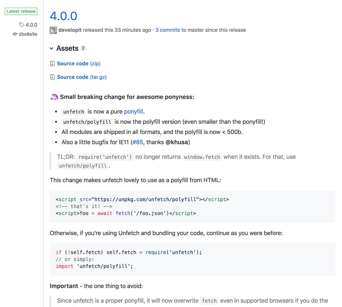 unfetch 4 release notes
