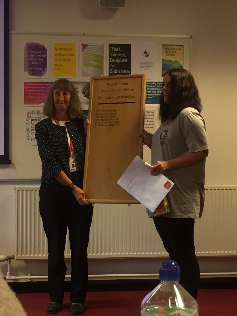 Rachel7ONeill's tweet photo. Huge congratulations to Sarah Wildblood for being awarded the Paul Wheeler Award for Excellence! Thoroughly deserved for the excellence this young lady always strives for. @WeLDnurses @WeStudentNurse @USWCareSciences #USWLD18 @NorthwayRuth @StaceyReesRNLD @MParry442 https://t.co/cRccK6AA8S