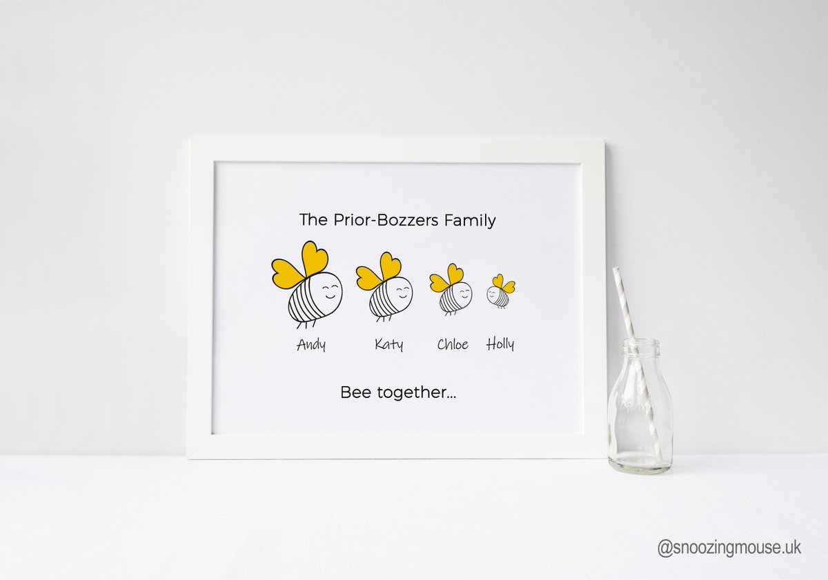 SnoozingMouse's tweet photo. These cute bees representing your special family will bring a smile to your face in any room! Perfect as a gift or a treat for yourself.
Available now from our #SnoozingMouse #Etsy #shop
https://t.co/e0MBv19Grg https://t.co/KqjMZAXM2q