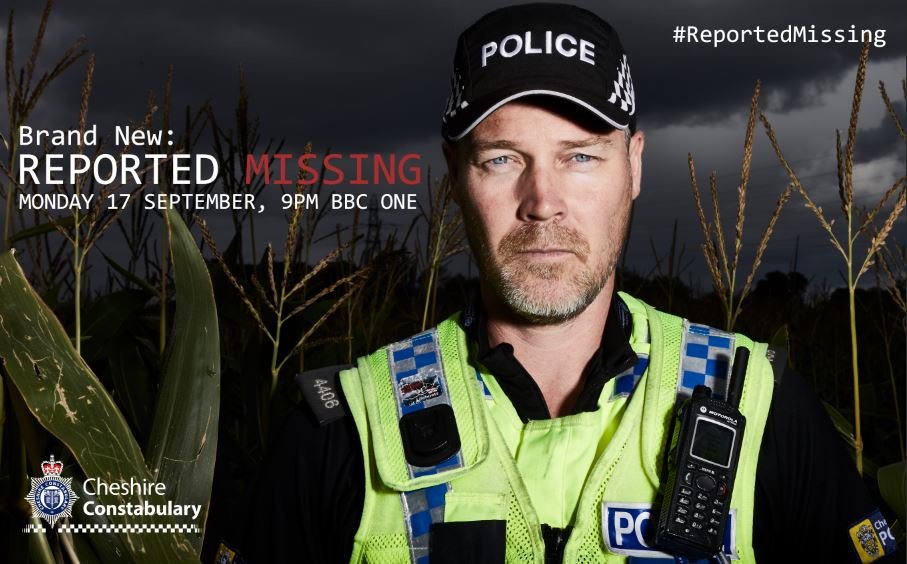 cheshirepolice's tweet image. Don't forget #ReportedMissing starts in 30 minutes on @BBCOne ... ⏰