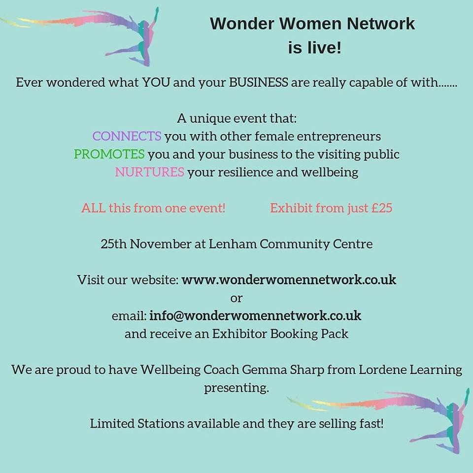 LordeneLearning's tweet image. Soooo excited to be a part of this great event with @WonderWomenNet1 and talking more about my @feelgoodfw philosophy!  Find out more about their exhibitor packages or attending as visiting public for free!  wonderwomennetwork.co.uk #networking #wonderwomen #femaleentrepreneur