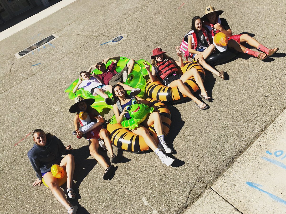 FHSCougs's tweet photo. Kicking Homecoming week off with ‘floating down the creek’ dress up day! https://t.co/4BC5dNoE1N