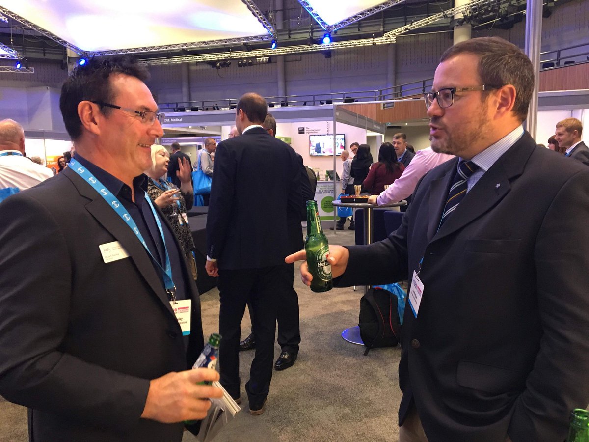 Modig_Corporate's tweet photo. What a way to finish a day @IOSH_tweets @IOSH_conference! @MalinKelly @Modig_Corporate, Stuart Bailey &amp; Ian Phillips at the #IOSH2018. We are looking forward to tomorrow's speakers and discussions! #healthandsafety #workplacesafety #employeewellbeing #modigcs https://t.co/NGKnxtnZR9