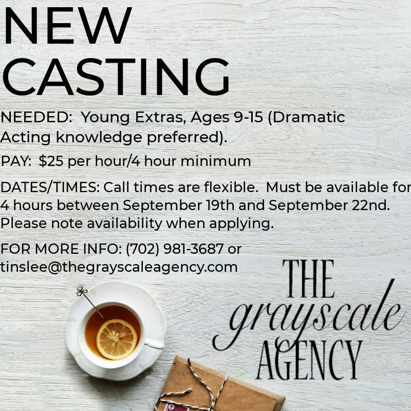 GrayscaleAgency's tweet photo. Anyone have any kiddos looking for some extra experience?! Apply now! #TeamGrayscaleAgency #Vegas https://t.co/iv3qvKff8Y