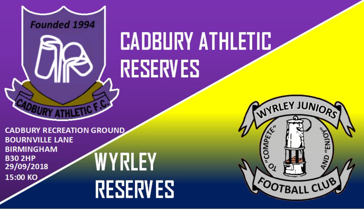 CadburyReserves's tweet photo. Our Next 4 Fixtures:
22/9 - @RUFC_Academy - MFL Challenge Trophy
29/9 - @wyrleyjuniors - MFL Challenge Trophy
6/10 - @NuneatonGriff - MFL Reserve Division 
13/10 - @uttox_town_res - MFL Reserve Division https://t.co/JVYKTXnphQ