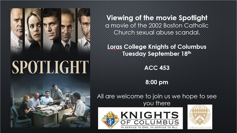 LorasCollegeKoC's tweet photo. Hope to see you there. https://t.co/Bfy4buVoij