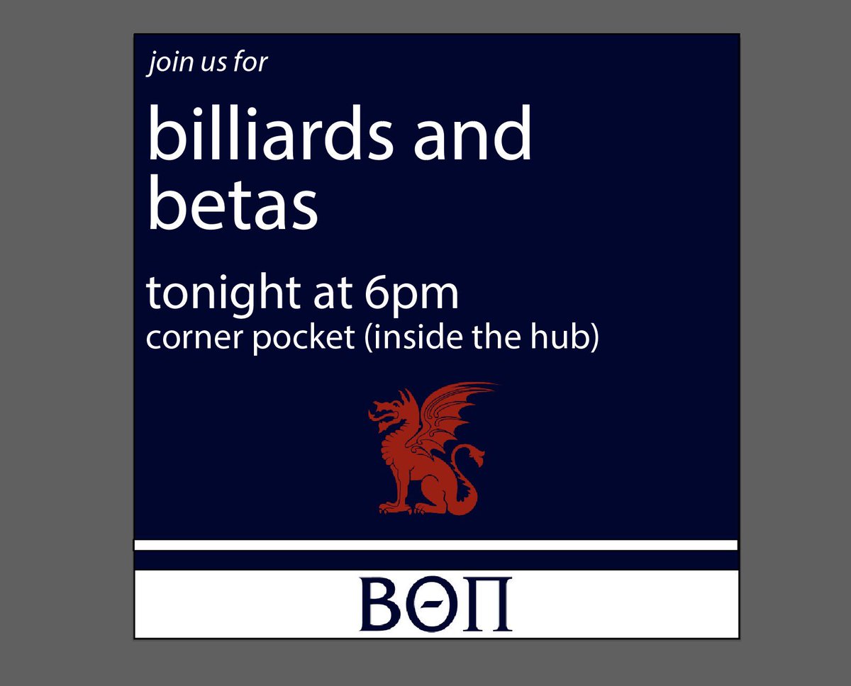 Come check us out! Tonight in the Hub!