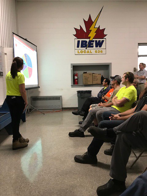 IBEWLocal636's tweet image. IBEW Local 636 members at @Nexans_ in sessions with @mysafework today at their plant in Fergus. Working together for a safe workplace! #ibew636 #nexans #mysafework