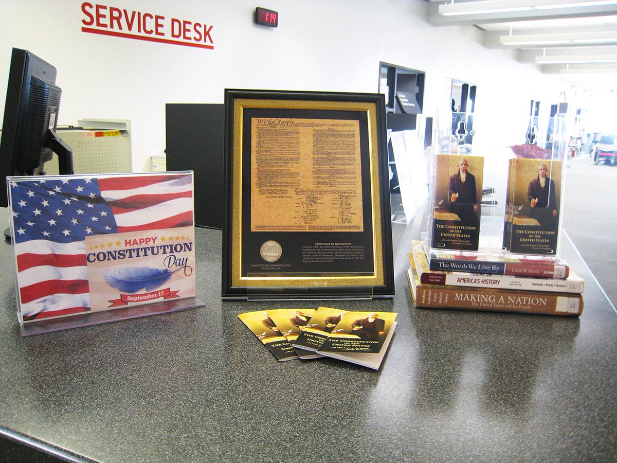 FIDM_Library's tweet image. It&apos;s #ConstitutionDay!  See our display at #FIDMLA!  #WeThePeople