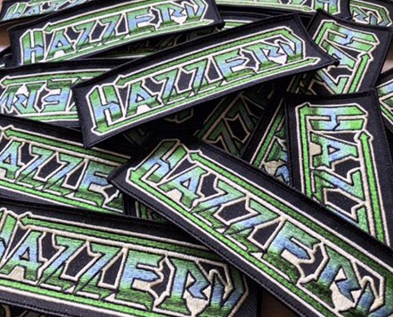 I received a picture of the finished Hazzerd embroidered patches today, and as always Empire Embroidery did an outstanding job making them...

nosliprecords.bigcartel.com