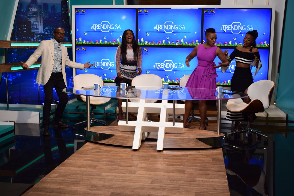 TrendingSAon3's tweet photo. When the squad is in the building, you already know what time it is!!!! Tune in to catch your favourite show live on SABC3. #TSAon3 https://t.co/vHGh7eLJug