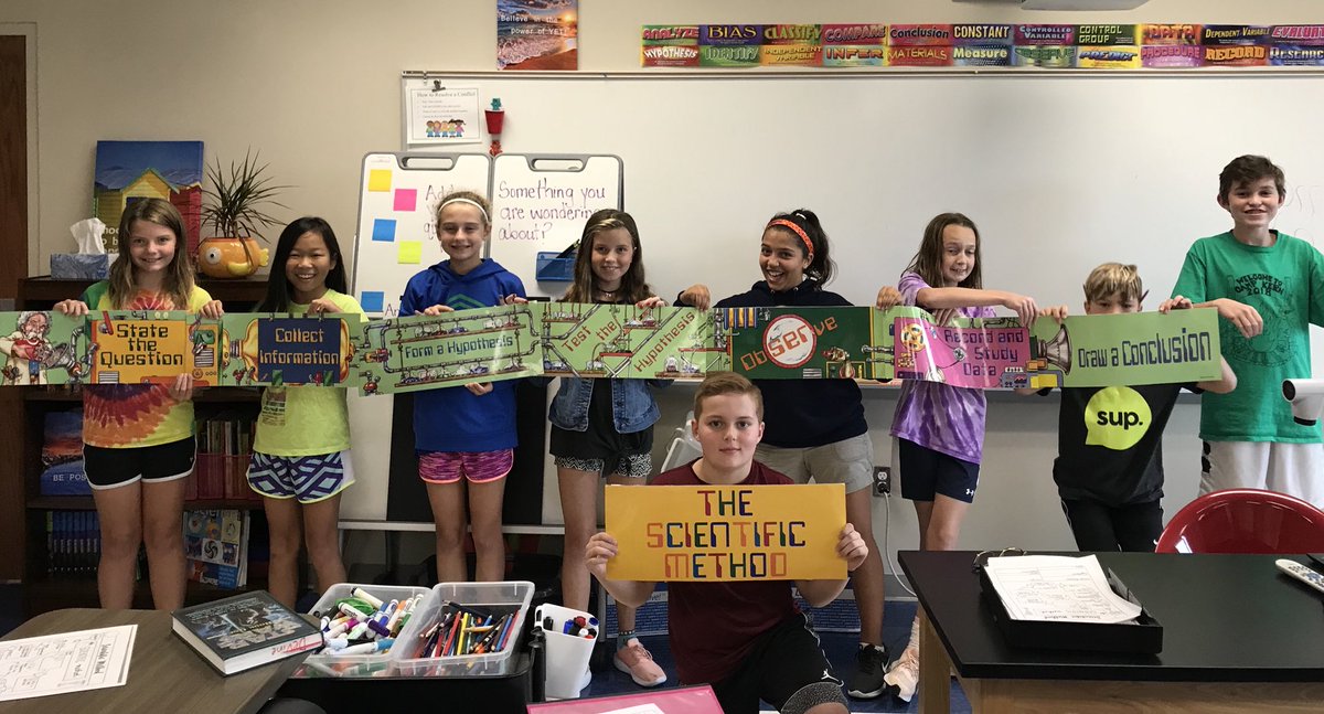 gatelyedu's tweet image. Thank you “models of science” for helping us learn about the scientific method. We can answer the questions we have about our world by following these proven steps! 6th grade scientists @WilsonElem are ready for tomorrow’s lab! #DoScience @FHSchools