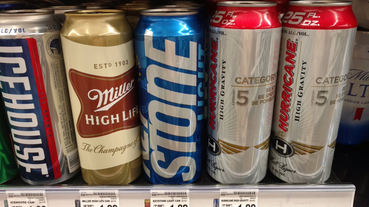 RussellDuren's tweet photo. @MillerCoors your merchandisers have been enjoying the product too much. Can't even line up cans... Fixed it for ya! 👍 @StoneBrewing https://t.co/oBFacvZM73
