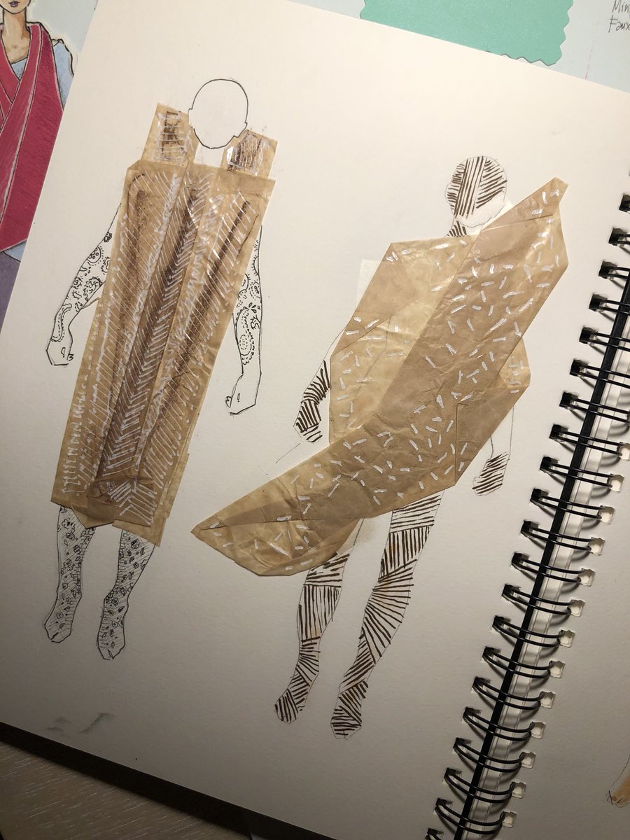 okinawaniko's tweet photo. #creativeme #WHIFellows18 Folded paper on croquis, more creative process for the same capsule collection https://t.co/RQy8NueKrb