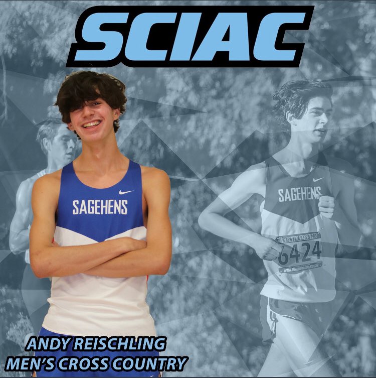 SagehenRunning's tweet photo. Andy Reischling earns SCIAC athlete of the week after placing 8th at the UCR Invite and running the third fastest 8k in PPXC history!
#bigdog #ppxc #sciac https://t.co/w3DfZXo6S2