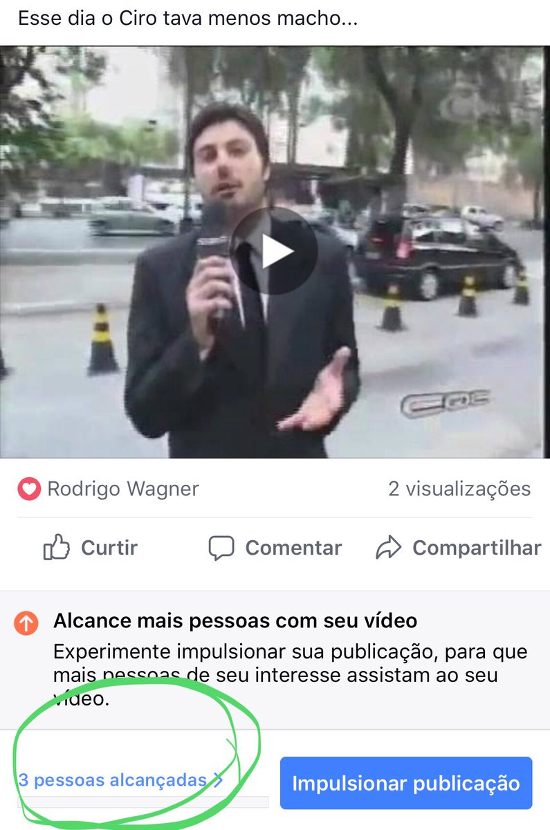 O vídeo do Ciro Gomes que postei ontem a noite no Facebook segue bombando.