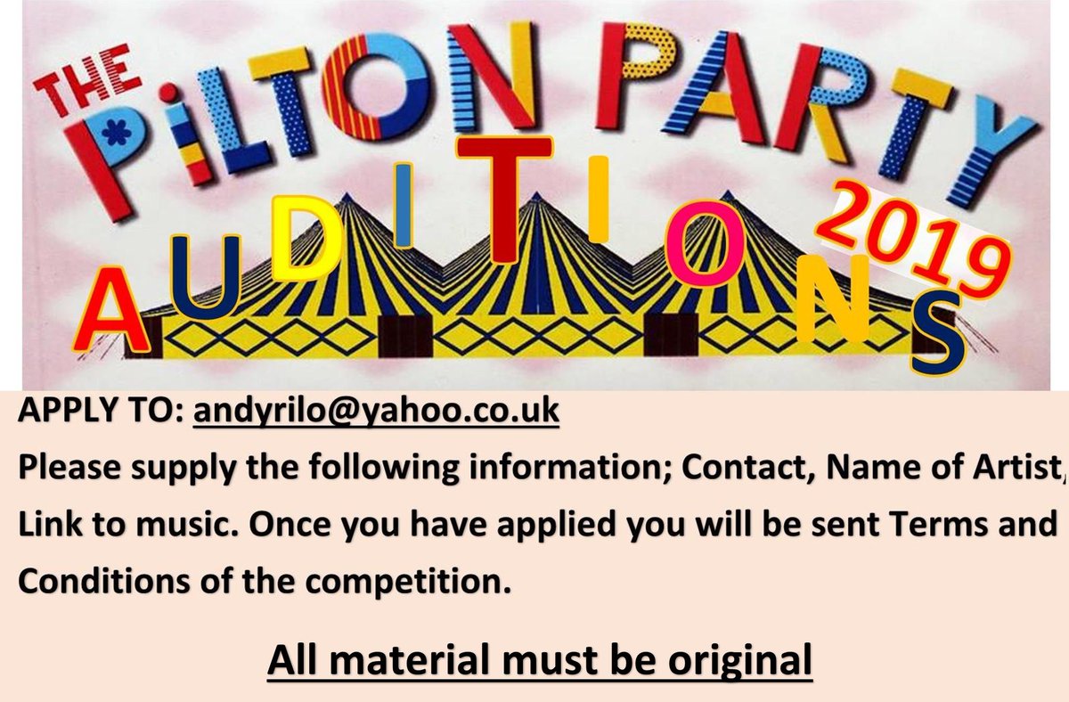 PILTON PARTY AUDITIONS (@andyppa) on Twitter photo 