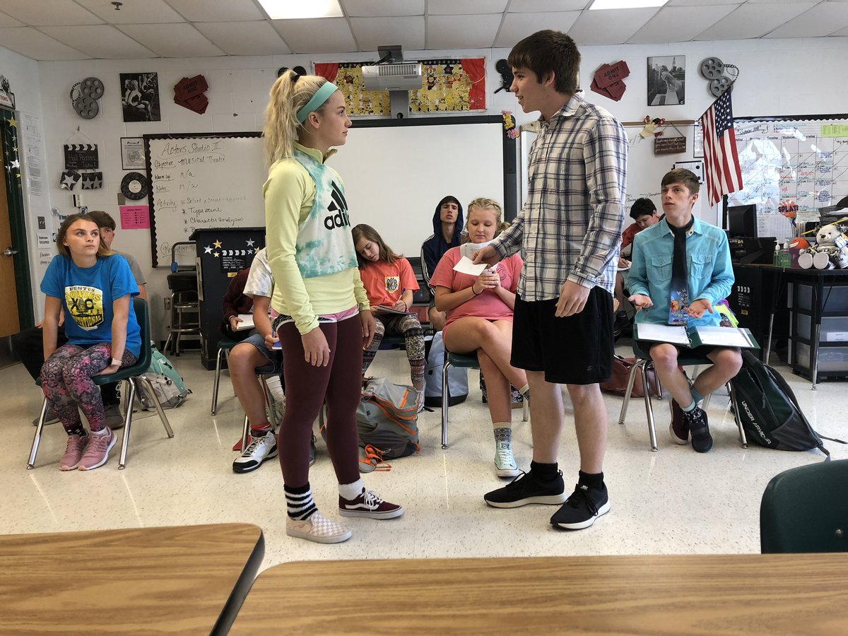 grace_danback's tweet photo. Behind the scenes look at Up the Down Staircase! Come see our show in November! https://t.co/SkEHXK4hUI