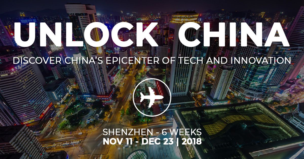 Hey #TechTO! 
🇨🇳Looking to enter the China market? 
⚙️Interested in prototyping/manufacturing?
🗣Want to learn mandarin?

#UnlockChina is a 6-week immersive trip to the Silicon Valley of China to discover the Chinese tech ecosystem! 

Visit unlockchina.io