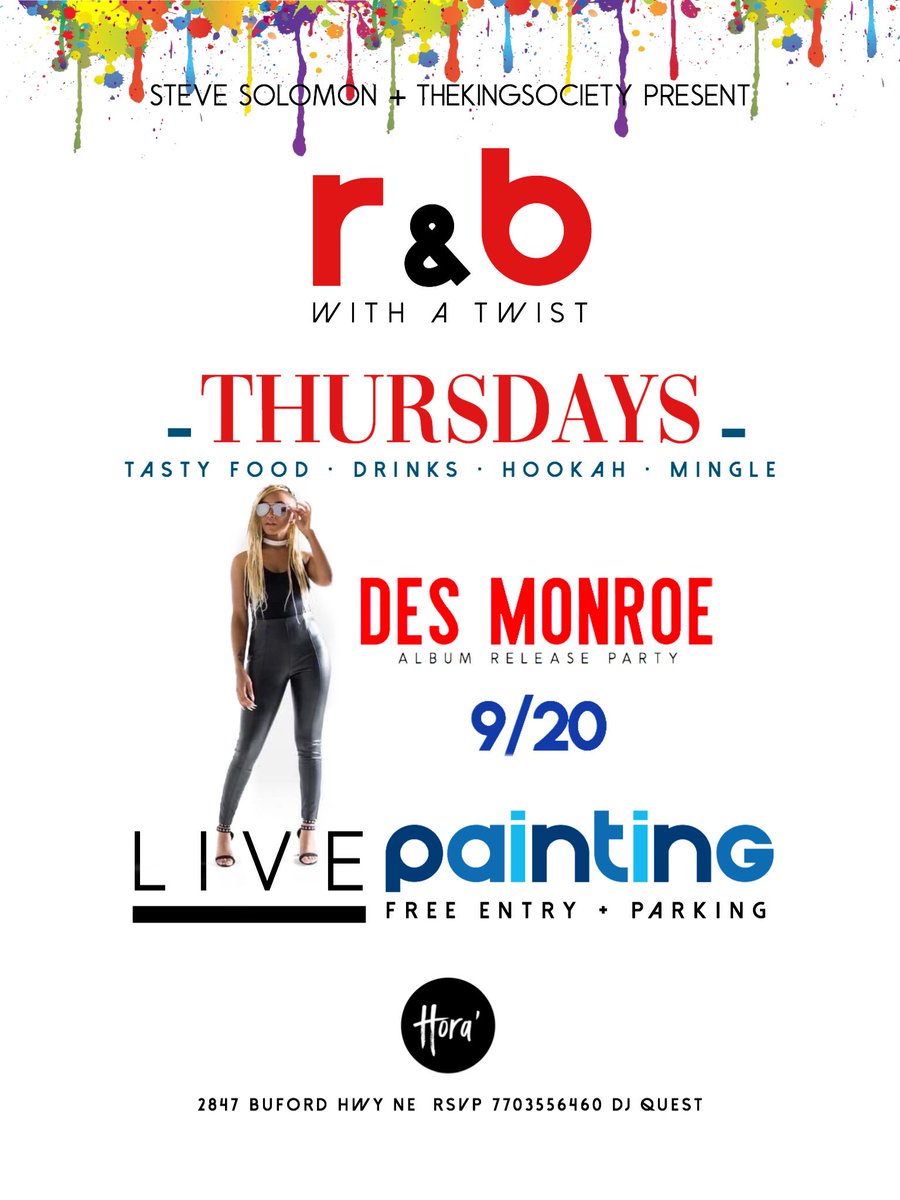 des_monroe's tweet photo. The moment that I’VE been waiting for🙌🏽🔥😫 My ALBUM RELEASE PARTY will be held @thursathora THIS THURSDAY (September 20th)⭐️✨#DesMonroe #XX #XthPower #DebutAlbum #ReleaseParty #September20th shoutout to @thekingsociety https://t.co/e3XjBvCeId